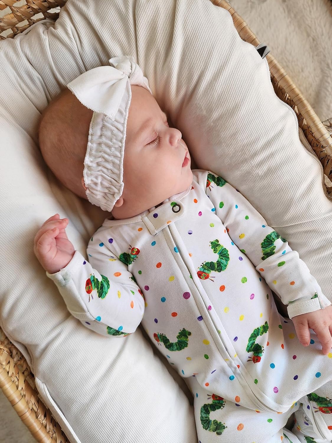 Lovedbaby Organic 2-Way Zipper Footie - Eric Carles The Very Hungry Caterpillar