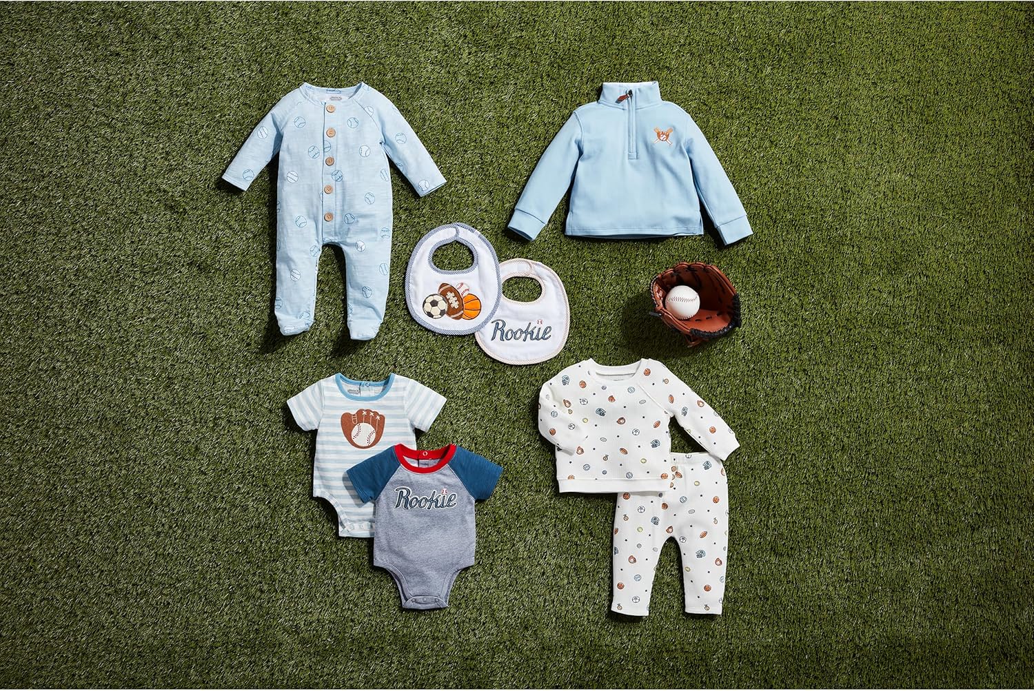 Mud Pie Baseball Print Sleepy for Boys